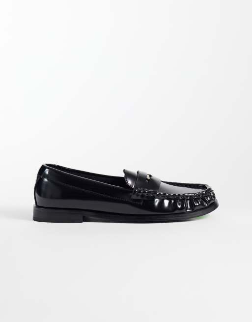 ASOS DESIGN Milena mocasines tipo penny de vestir en negro, 1 de 4