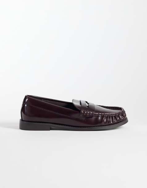 ASOS DESIGN Milena mocassini penny eleganti bordeaux - view 1