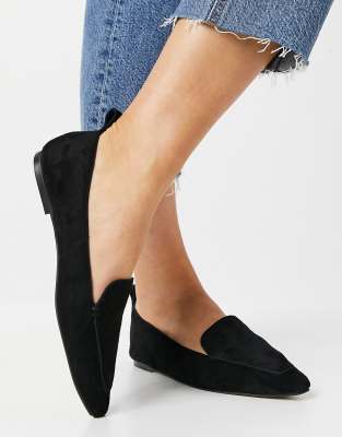 asos black suede loafers