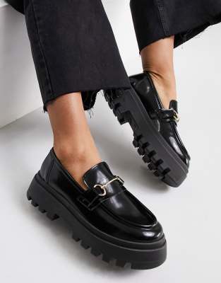 ASOS DESIGN Miller Chunky Loafers In Black | ASOS