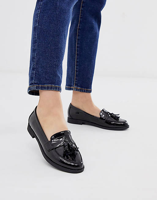 ASOS DESIGN Millie flat shoes in black | ASOS