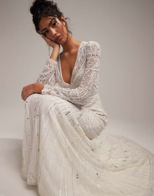 Asos sequin bridal dress 2025