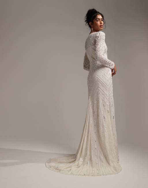 Asos sequin wedding dress outlet