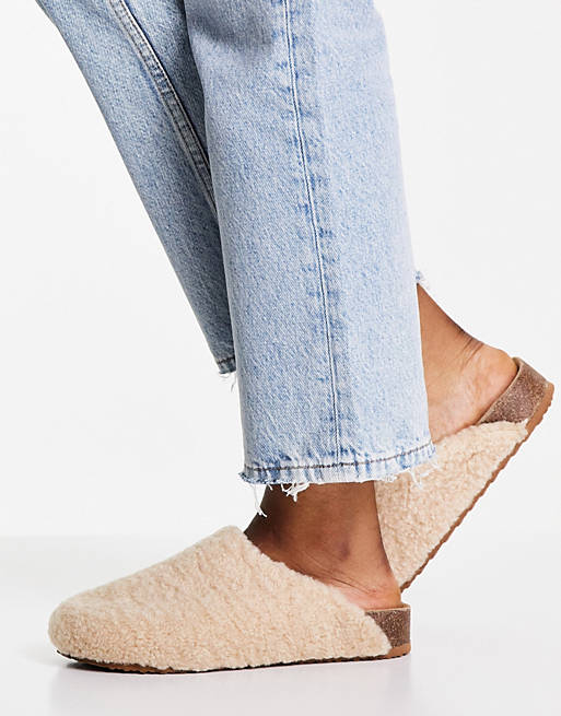  Flat Shoes/Milo clog mules in natural 