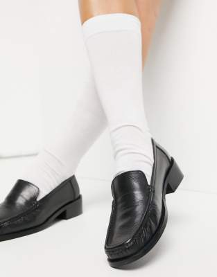 asos leather loafers