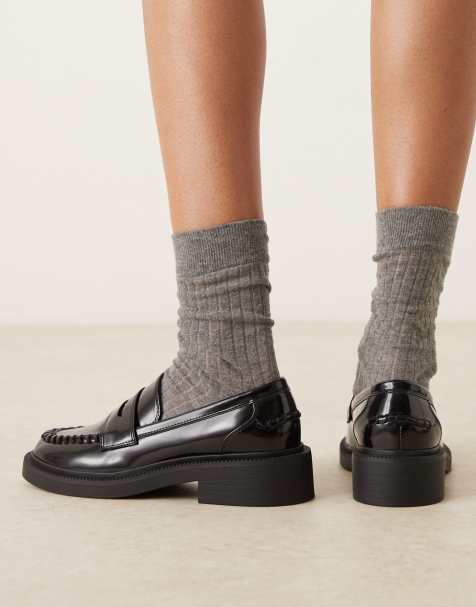 ASOS DESIGN - Minerva - Loafers met brede pasvorm in zwart - view 1