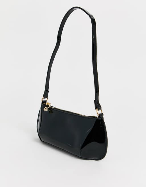 Black patent mini online bag