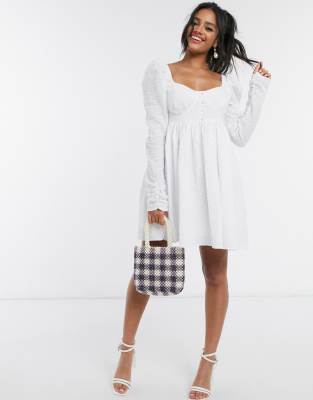 white babydoll style dress