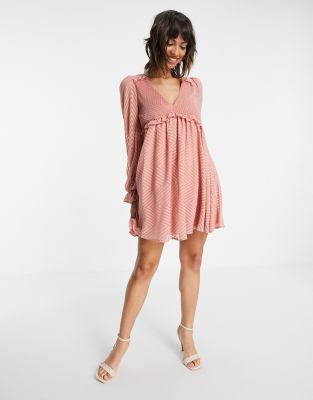 pale pink babydoll dress