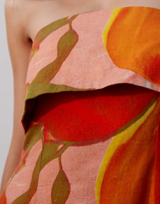 ASOS DESIGN - Mini bandeau-jurk met omslag in fruitprint, 3 van 4