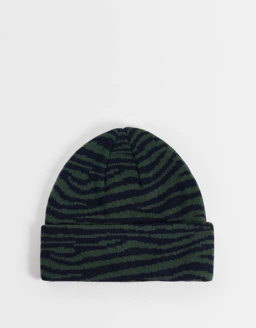 ASOS DESIGN - Mini bonnet à rayures zébrées - Vert, 3 de 3