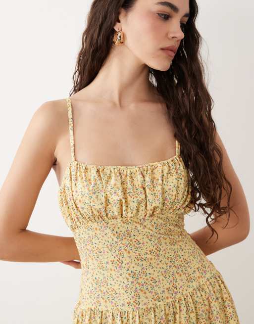 ASOS DESIGN - Mini cami-jurk met aangerimpelde rok en bloemenprint, 3 van 4