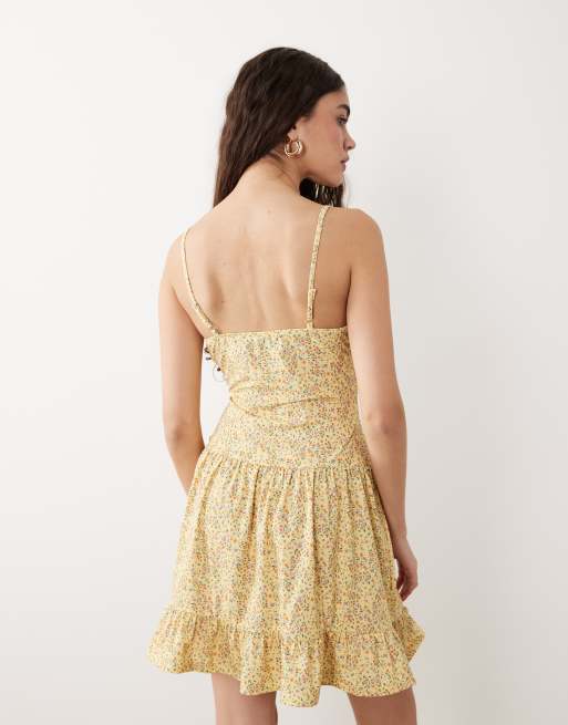 ASOS DESIGN - Mini cami-jurk met aangerimpelde rok en bloemenprint, 4 van 4