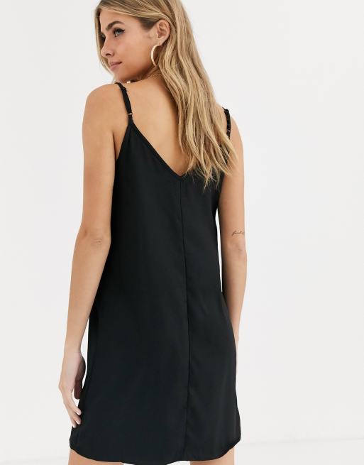 Asos black 2024 cami dress