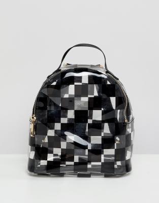 vans clear checkered backpack