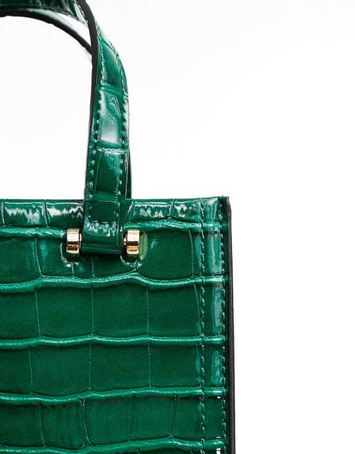 Stradivarius Croc Bag With Twist Lock Detail, $25, Asos