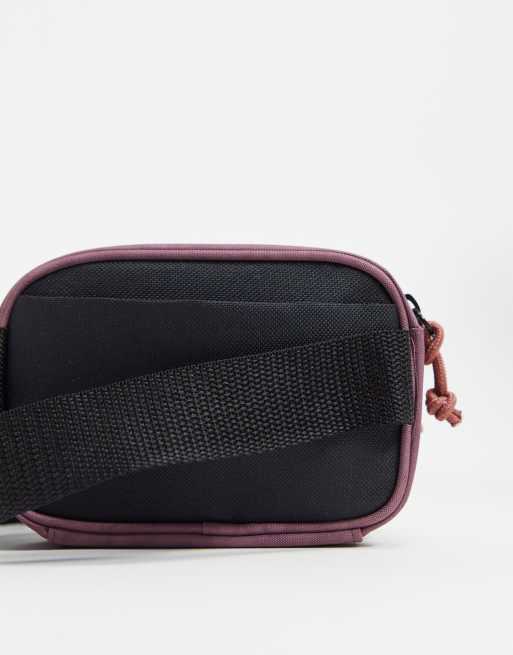 ASOS DESIGN mini cross body fanny pack in purple and pink