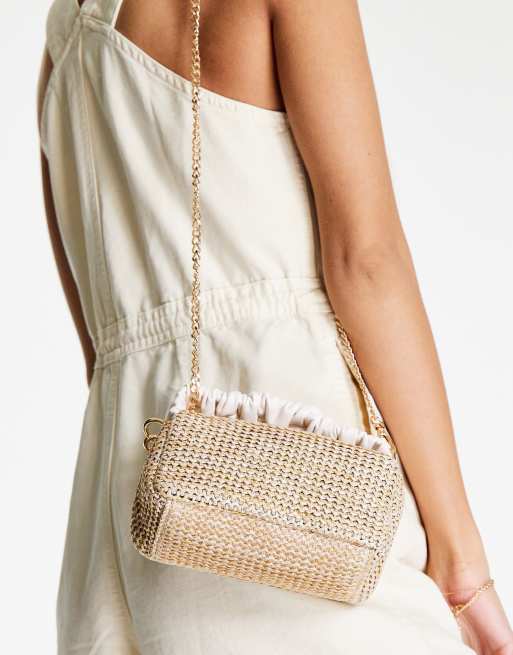 Straw Mini Crossbody Bag