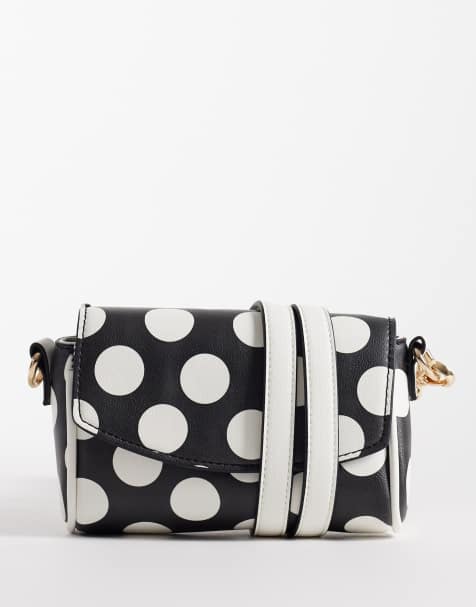ASOS DESIGN - Mini crossbody tas met verstelbare band in en stippen zwart-wit - view 1