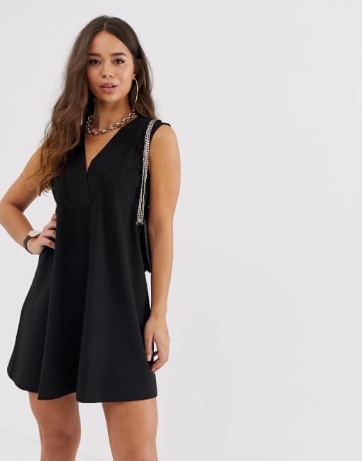 Deep v sales shift dress