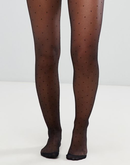 ASOS DESIGN 30 denier X printed tights in black