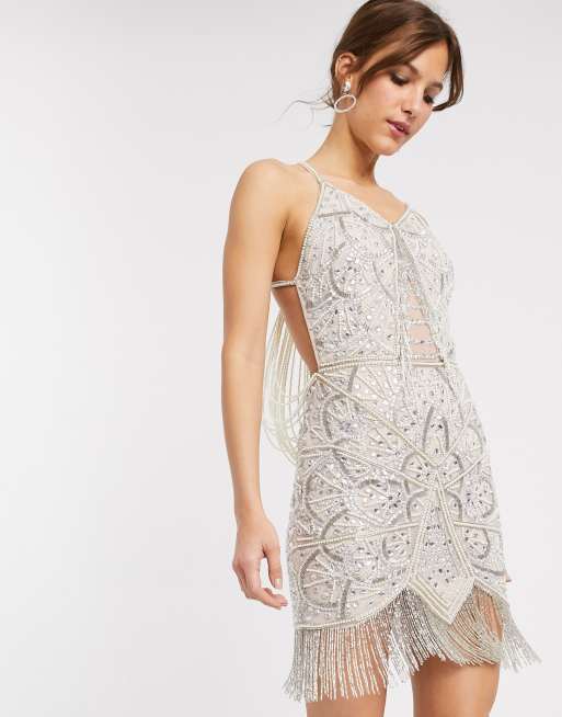 Asos embellished outlet mini dress