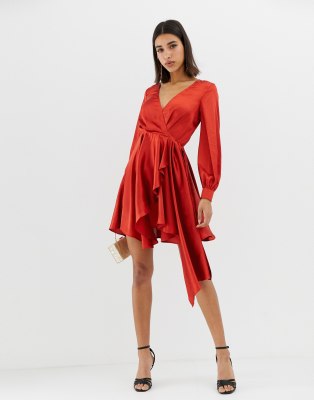 asos satin mini dress