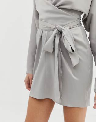 silver batwing dress