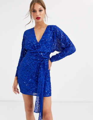 ASOS DESIGN mini dress with batwing 