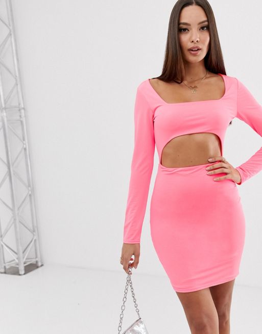 Asos Design Mini Dress With Cut Out Asos 