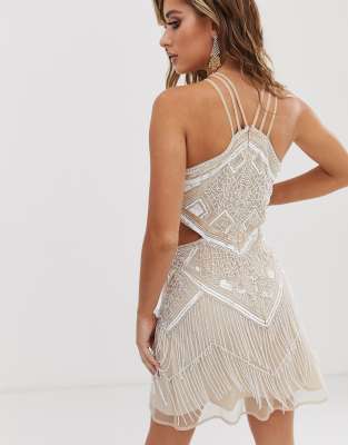 beaded mini dress