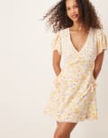 [ASOS DESIGN] ASOS DESIGN mini dress with lace bust in mixed print-Multi 6 MULTI