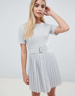 asos white pleated skirt