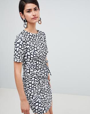 asos design mini dress with wrap skirt