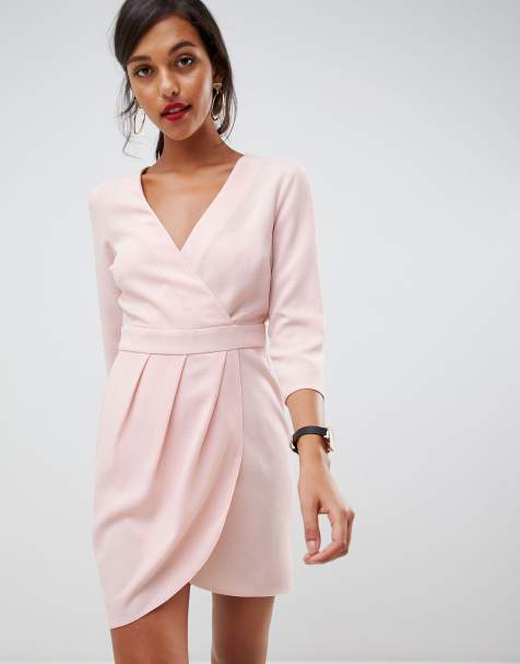 ASOS DESIGN mini dress with wrap skirt