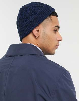 navy fisherman beanie