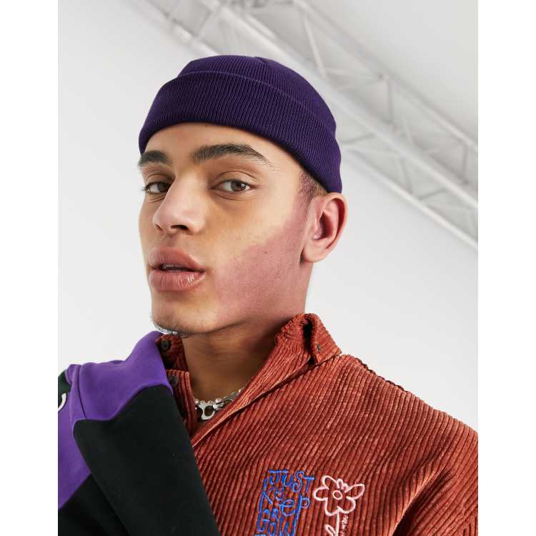 Purple store fisherman beanie