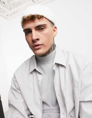 fisherman beanie white