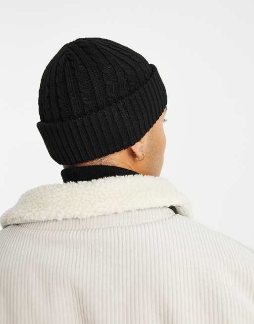 ASOS DESIGN mini fisherman ribbed beanie in | ASOS