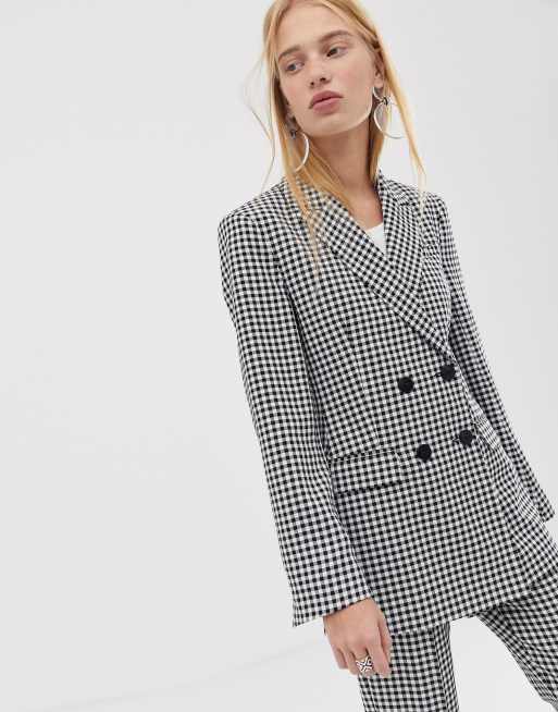 ASOS DESIGN mini gingham suit blazer | ASOS