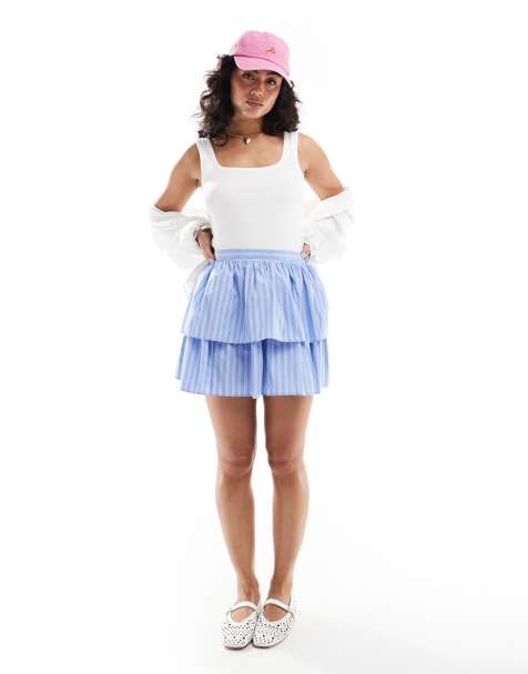 ASOS DESIGN - Mini-jupe à volants en popeline - view 1