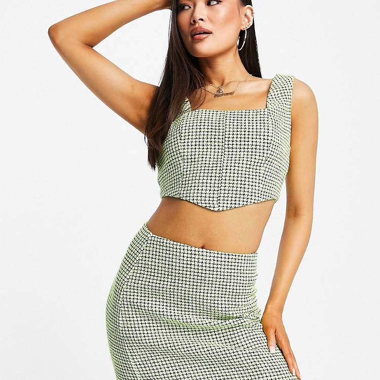 Mini-jupe ultra courte à imprimé léopard Asos Femme Vêtements Jupes Jupes imprimées Vert fluo 