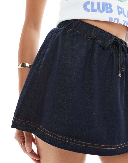 ASOS DESIGN - Mini-jupe en jean à enfiler - Indigo, 3 de 5