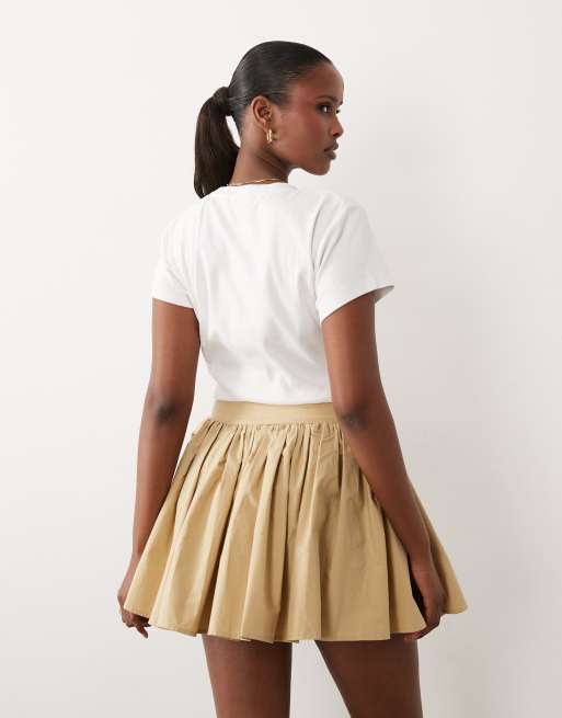 ASOS DESIGN - Mini-jupe évasée volumineuse - Taupe, 5 de 5