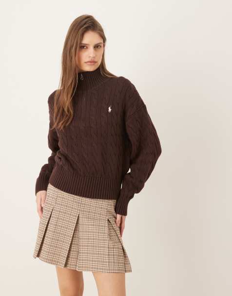 ASOS DESIGN - Mini-jupe plissée ajustée à carreaux - Beige - view 1