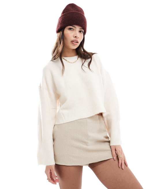 ASOS DESIGN - Mini-jupe short à fines rayures