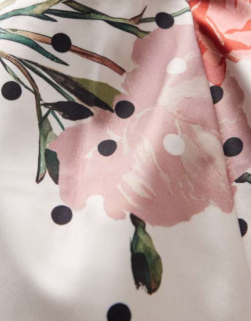 ASOS DESIGN - Mini-jupe structurée en satin à fleurs, 5 de 5