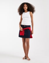 Mini Jupe En Jean River Island – Taille 12, Bleu Délavé, Femme – Très Bon état Occasion