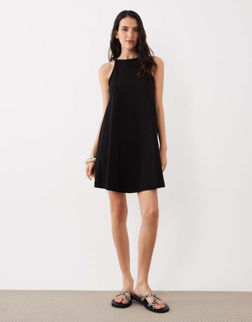 ASOS DESIGN - Mini-jurk met A-lijn in zwart, 2 van 4