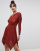 ASOS DESIGN - Mini-jurk met blote schouder en ongelijke zoom